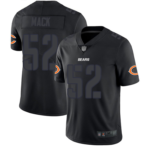 Chicago Bears Limited Black Men Khalil Mack Jersey NFL Football #52 Rush Impact->nfl t-shirts->Sports Accessory